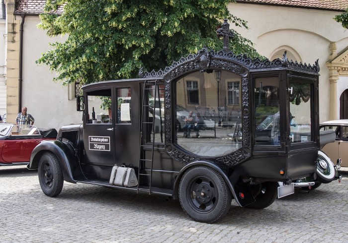 Antique funeral car